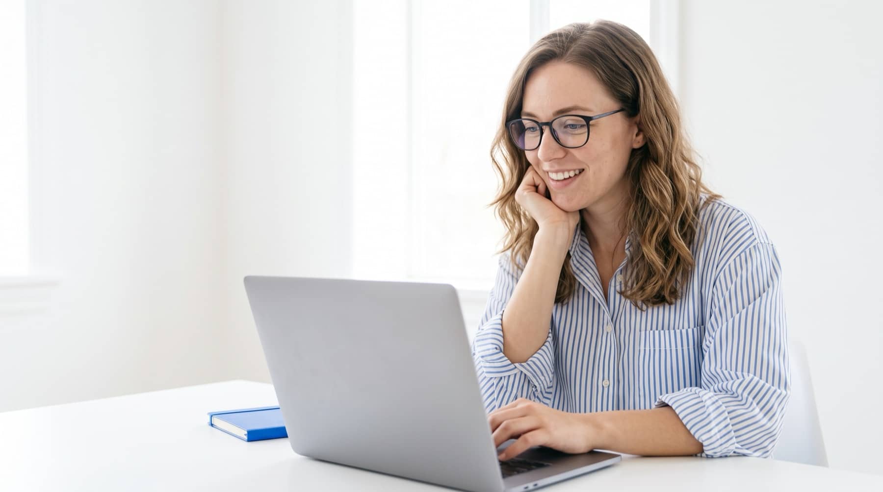 Operator working at a laptop